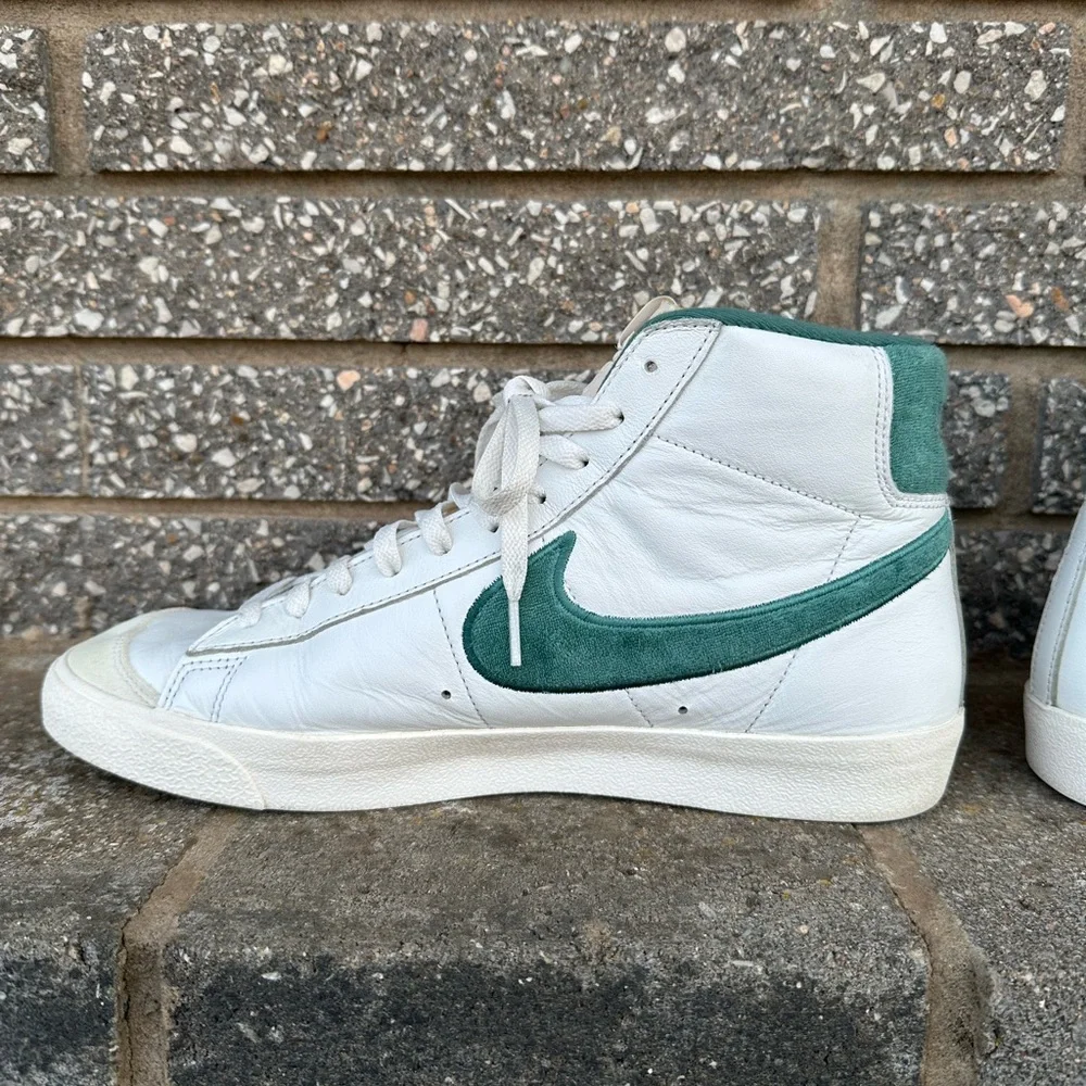 Men’s Nike Blazer Vintage Mid ‘77 PRM White Bicoastal Green Size 12 High Tops - Picture 14 of 15